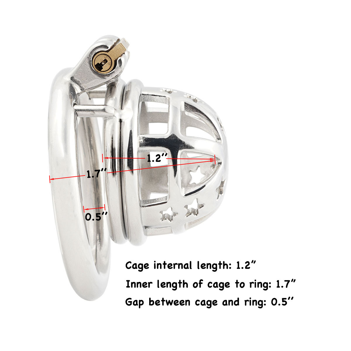Short Male Cock cage Chastity for Men Stainless Steel Chasity Locked Men's Virginity Lock (only cages do not include rings and locks)