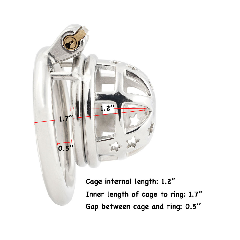 Short Male Cock cage Chastity for Men Stainless Steel Chasity Locked Men's Virginity Lock (only cages do not include rings and locks)