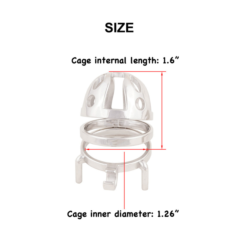 Male Virginity Lock Cock Cage Metal Chastity Device Adult Game Sex Toy (only cages do not include rings and locks)