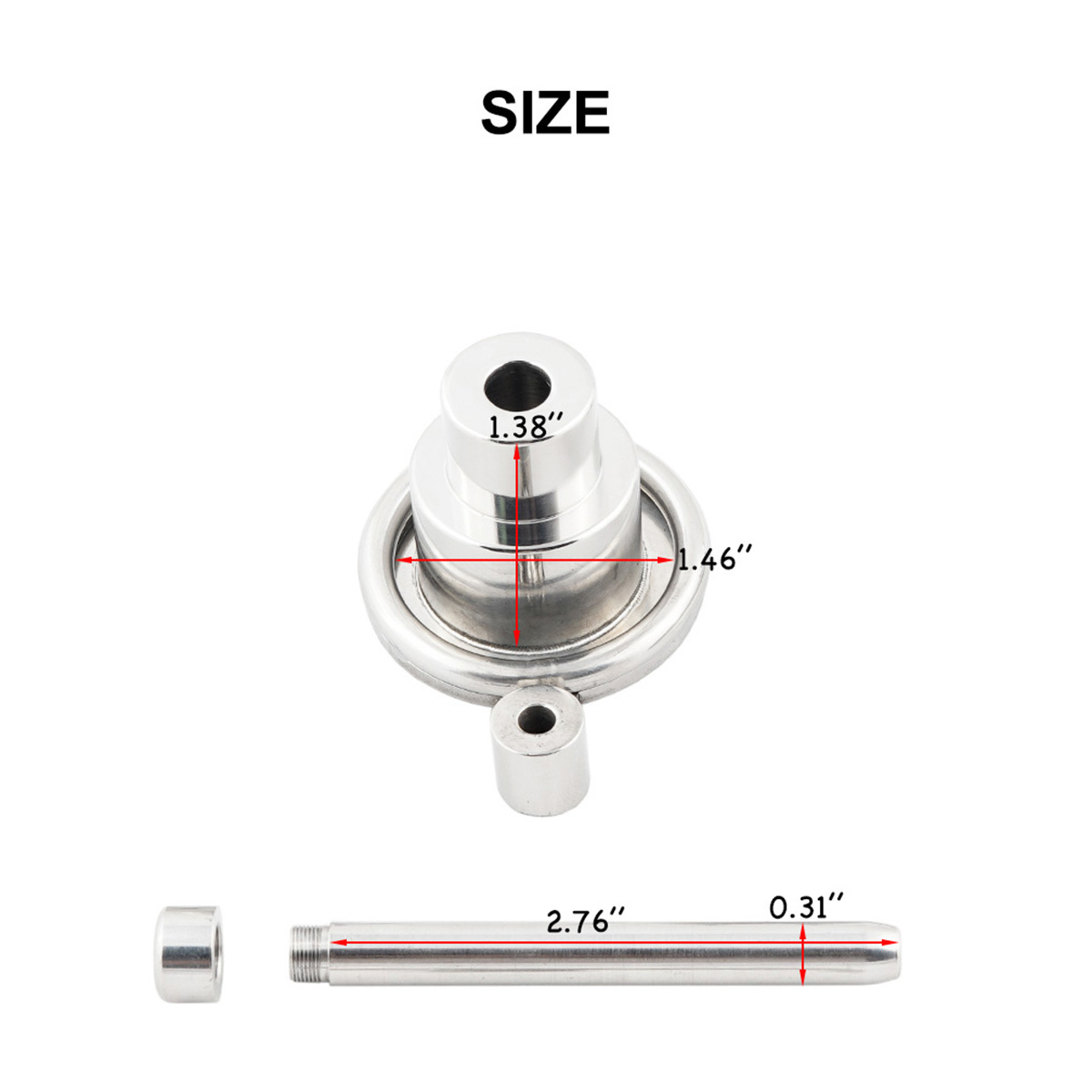 Men's Chastity cage Negative Flat Extreme Small Stainless Steel Contrary casity cage with Stainless Steel Catheter (Not include rings and locks)