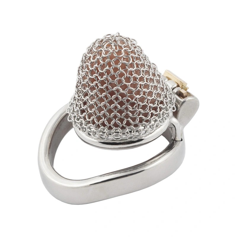 Stainless Steel Gauze Male Chastity Cage Metal Chastity Locks Comfortable Soft Cock Cage Easy to Wear Men's Virginity Lock - XS Cage Length 1.5'' (only cages do not include rings and locks)