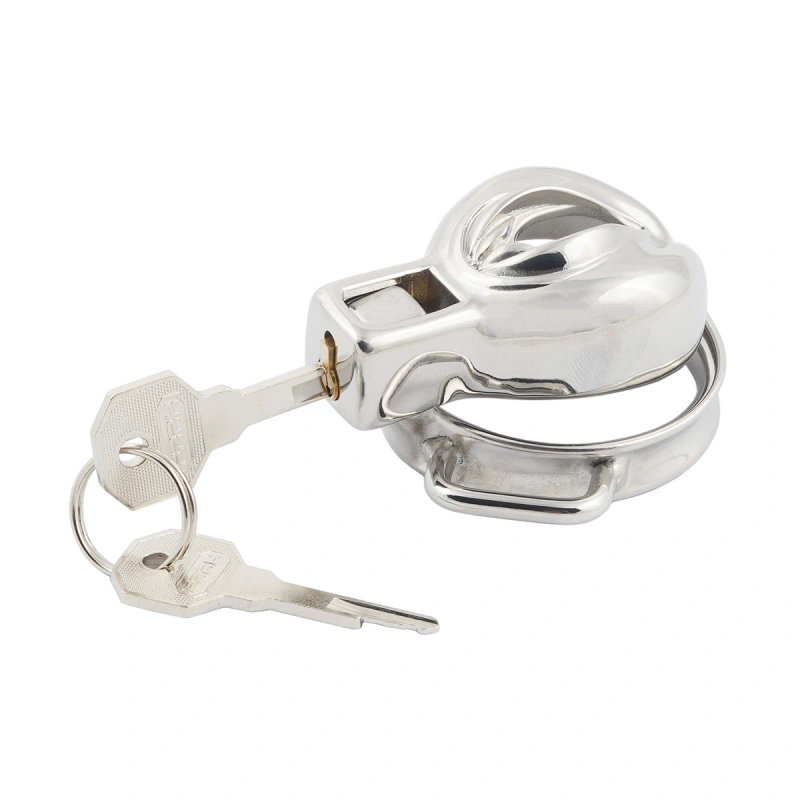 Male Short Sissy Chastity Device Base Ring Attachable Belt Stainless Steel Men's Virginity Lock (only cages do not include rings and locks)