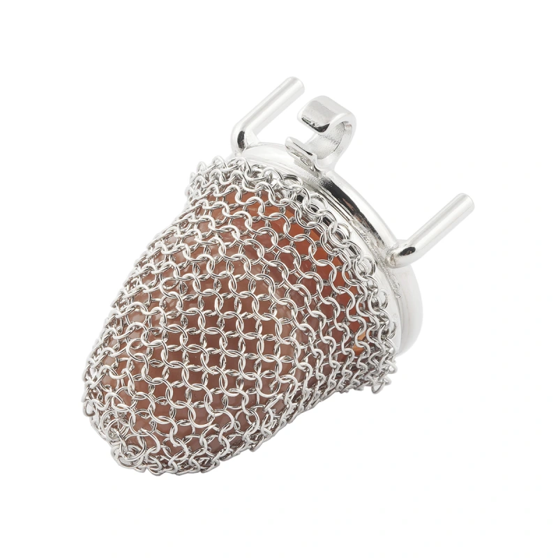 Stainless Steel Gauze Male Chastity Cage Metal Chastity Locks Comfortable Soft Cock Cage Easy to Wear Men's Virginity Lock - S Cage Length 1.8'' (only cages do not include rings and locks)