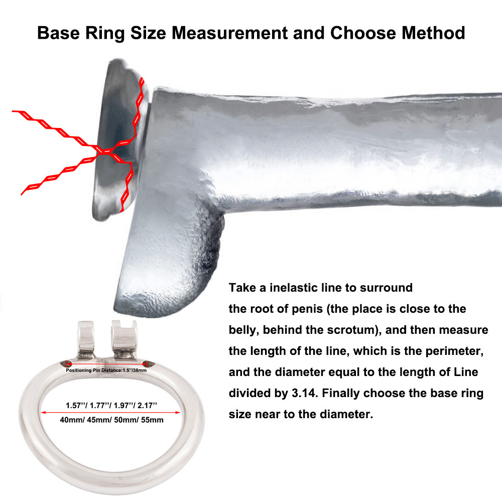TERNENCE Stainless Chastity Device Ergonomic Design Cock Cage Base Ring Male Spares