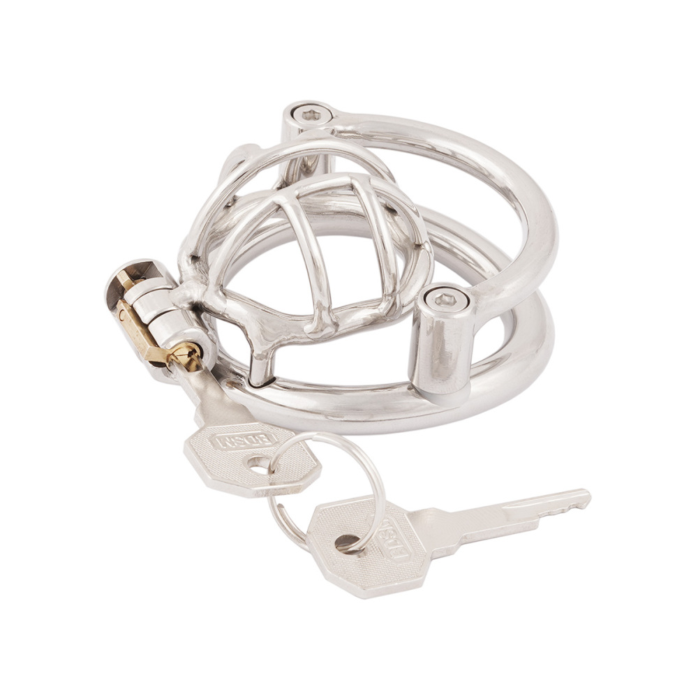 TERNENCE Men Short Small Chastity Device Prevent Escape Design Closed Ring Cock Cage Adult Game Sex Toy