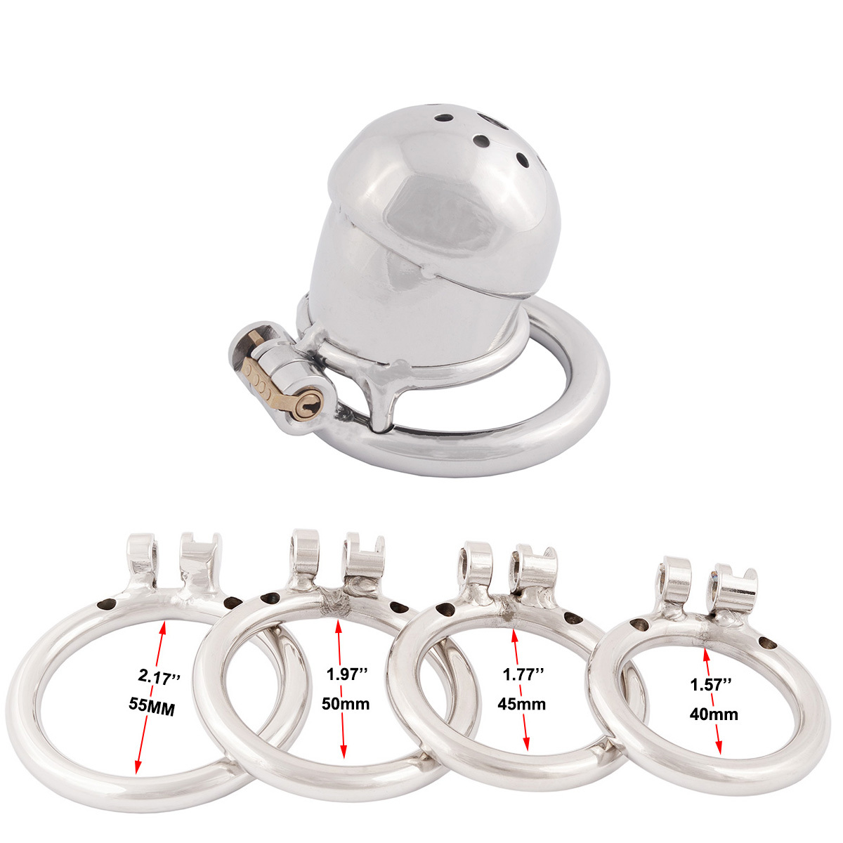 TERNENCE Male Cock Cage Penis Lock Device with Fetish Erotic Sex Toys for Men with Urethral Tube