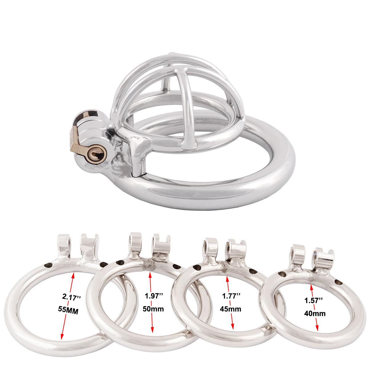 TERNENCE Men's Virginity Lock Belt Male Chastity Device Short Male Cock Cage for SM Penis Exercise Sex Toys