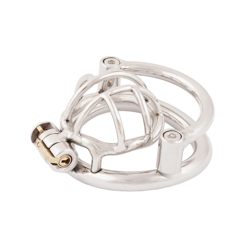 TERNENCE Men Short Small Chastity Device Prevent Escape Design Closed Ring Cock Cage Adult Game Sex Toy