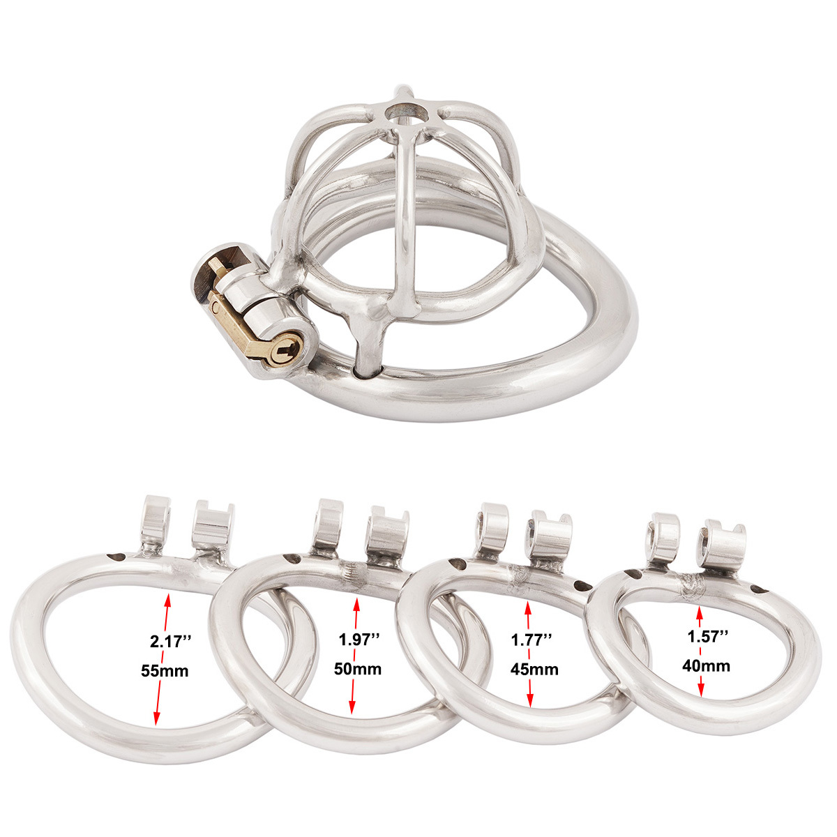TERNENCE Small Male Chastity Device Stainless Steel Ergonomic Design Cock Cage Adult Game Sex Toy