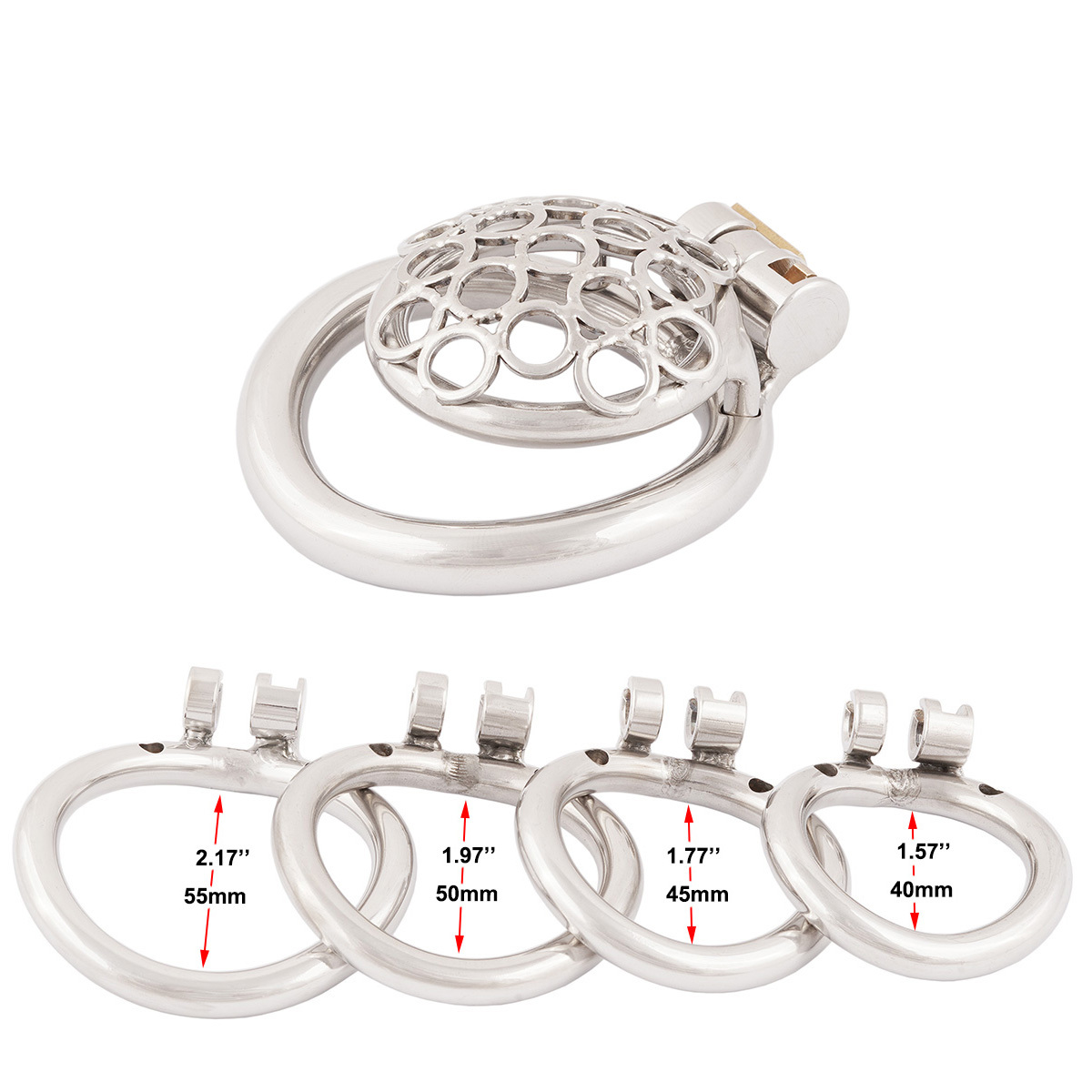 TERNENCE Small Short Chastity Device Male Ergonomic Design Stainless Steel Cock Cage Adult Game Sex Toy