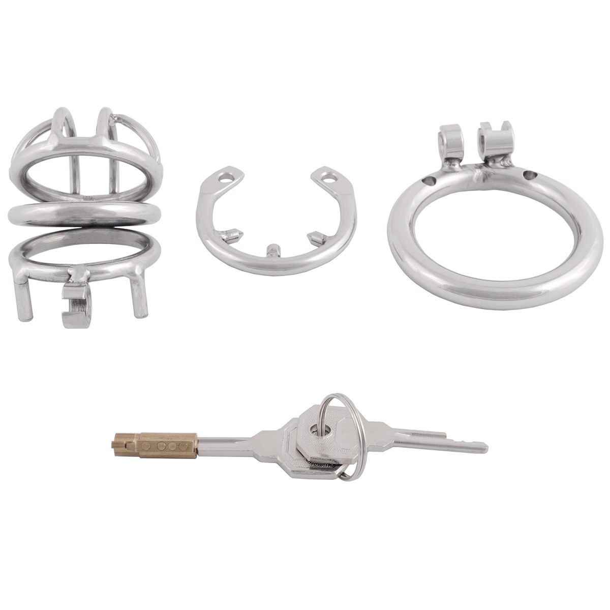 TERNENCE Male Chastity Cock Cage Adult Game Sex Toy with Anti-Off Ring