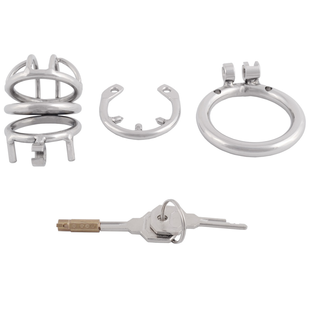 TERNENCE Male Chastity Cock Cage Adult Game Sex Toy with Anti-Off Ring