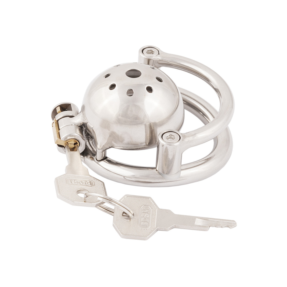 TERNENCE Men Short Chastity Device Cages Prevent Escape Design Closed Ring Cock Cage Adult Game Sex Toy