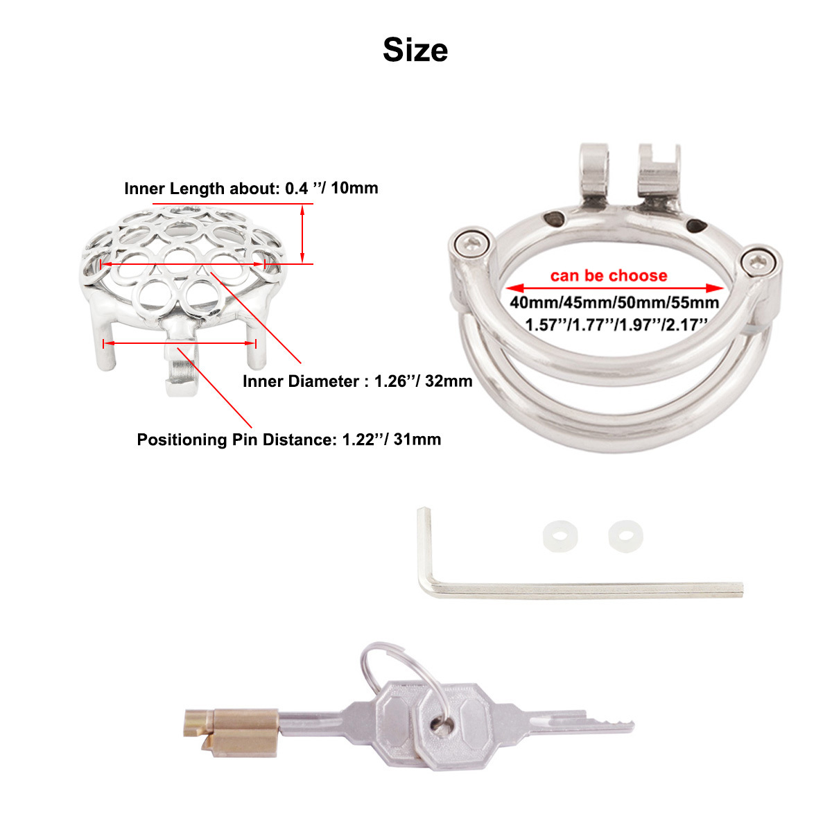 TERNENCE Male Super Short Cock Cage Prevent Escape Design Closed Ring Chastity Device Adult Game Sex Toy