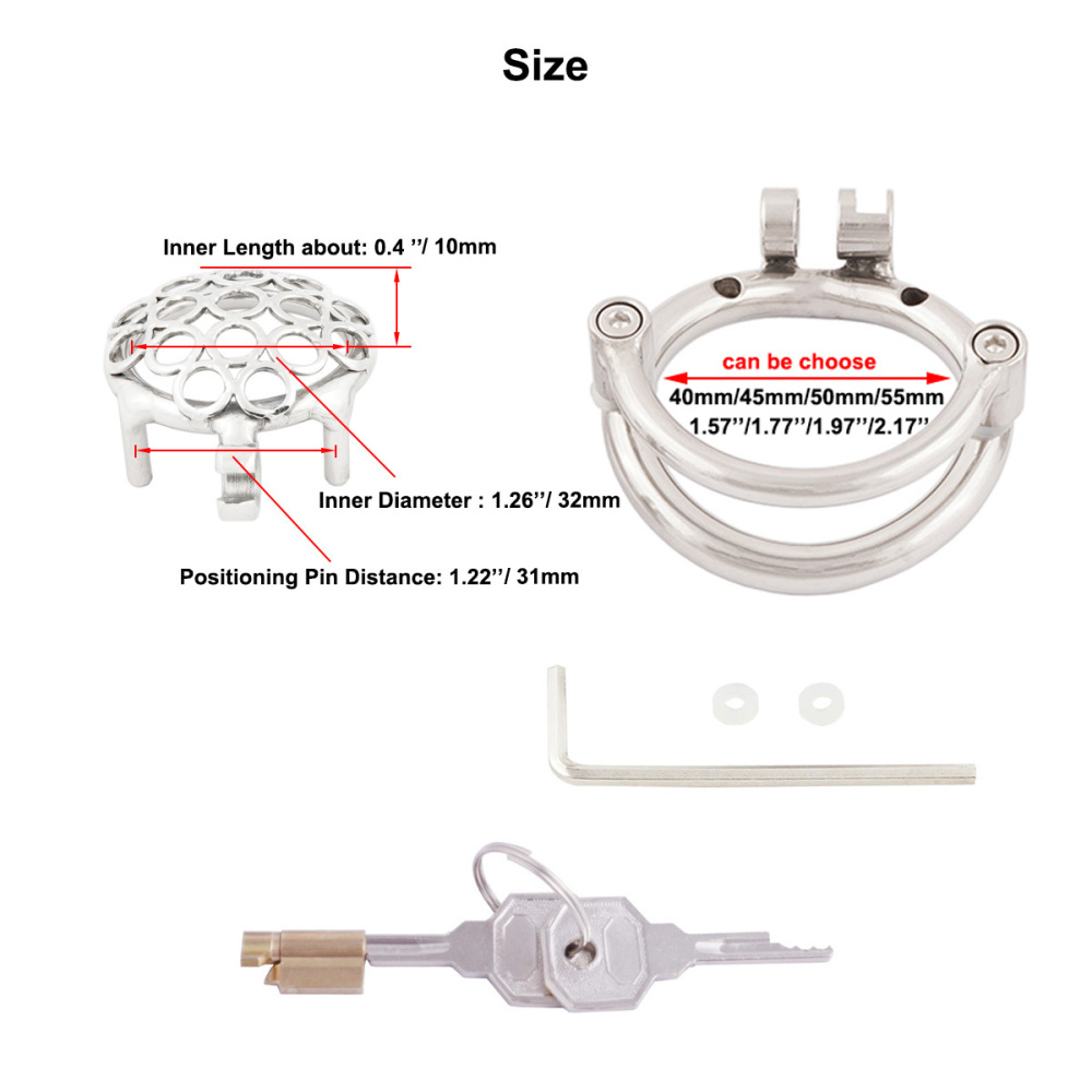 TERNENCE Male Super Short Cock Cage Prevent Escape Design Closed Ring Chastity Device Adult Game Sex Toy