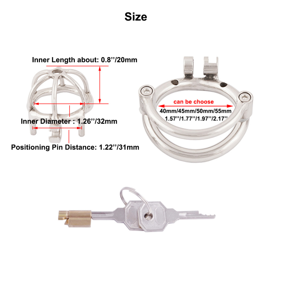 TERNENCE Male Small Chastity Device Cages Prevent Escape Design Closed Ring Cock Cage Adult Game Sex Toy