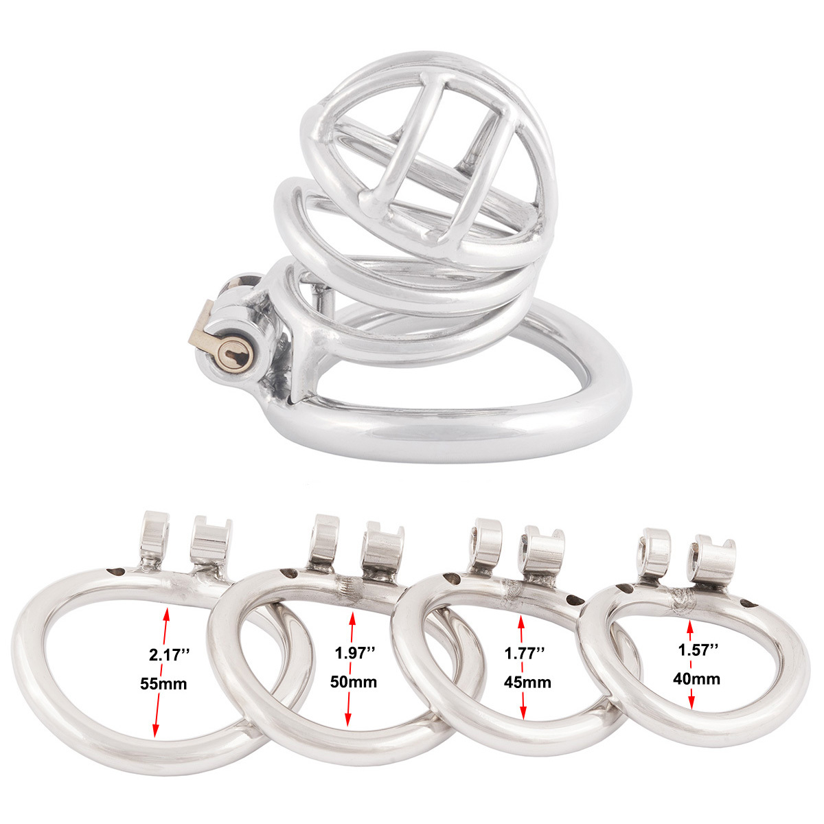 TERNENCE Stainless Steel Small Male Chastity Device Ergonomic Design Stealth Lock for Adults Solitary Extreme Confinement Cage