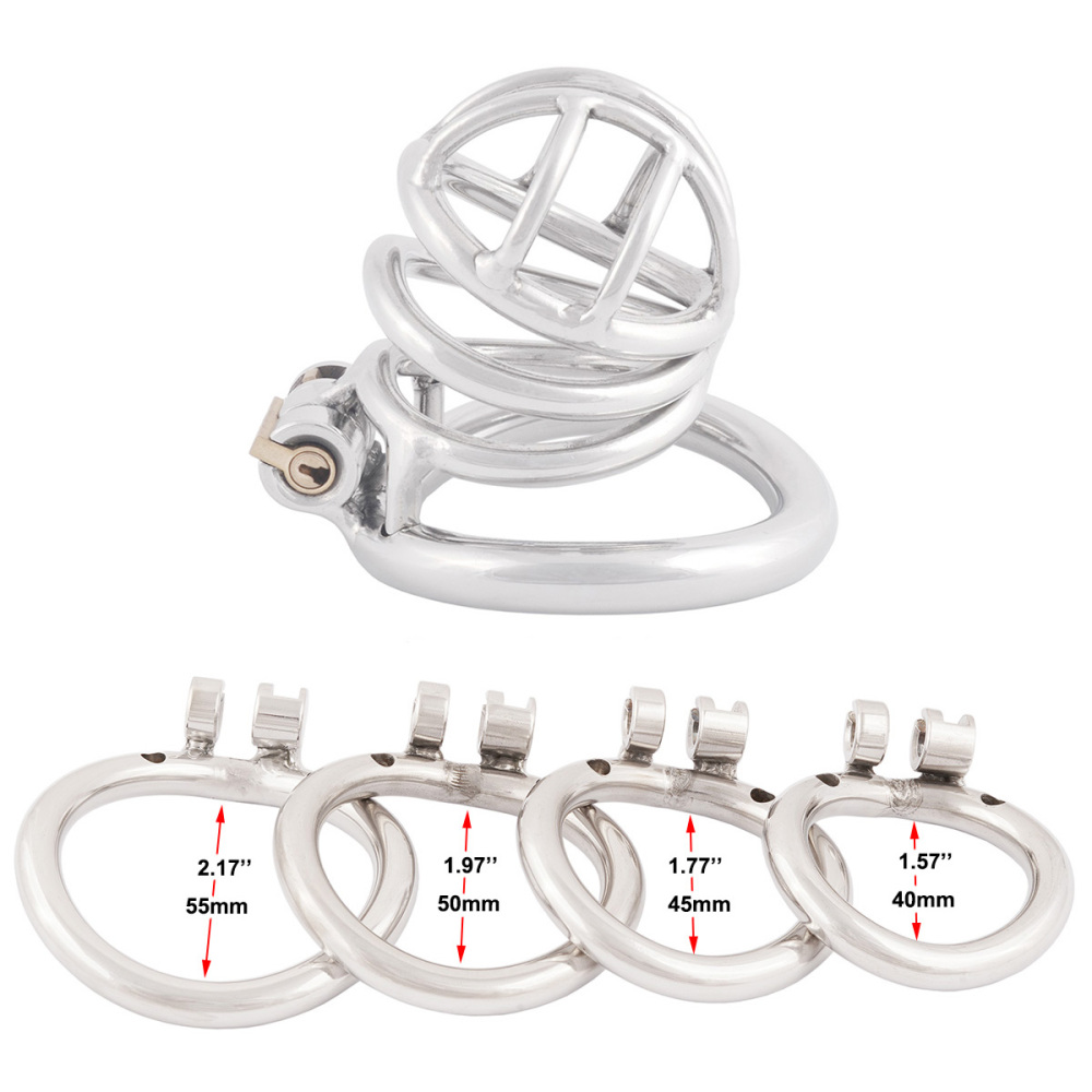 TERNENCE Stainless Steel Small Male Chastity Device Ergonomic Design Stealth Lock for Adults Solitary Extreme Confinement Cage