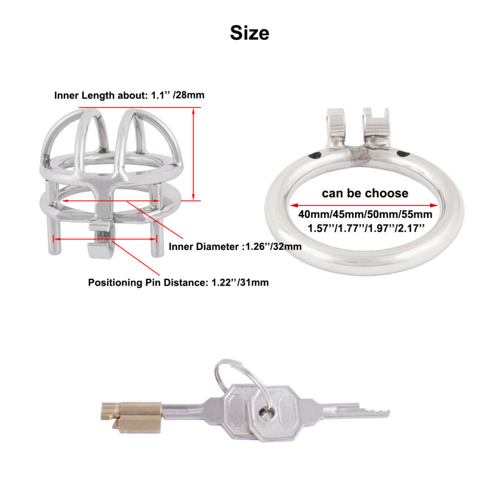 TERNENCE Male Chastity Device Stealth Lock for Adults Solitary Extreme Confinement Cage