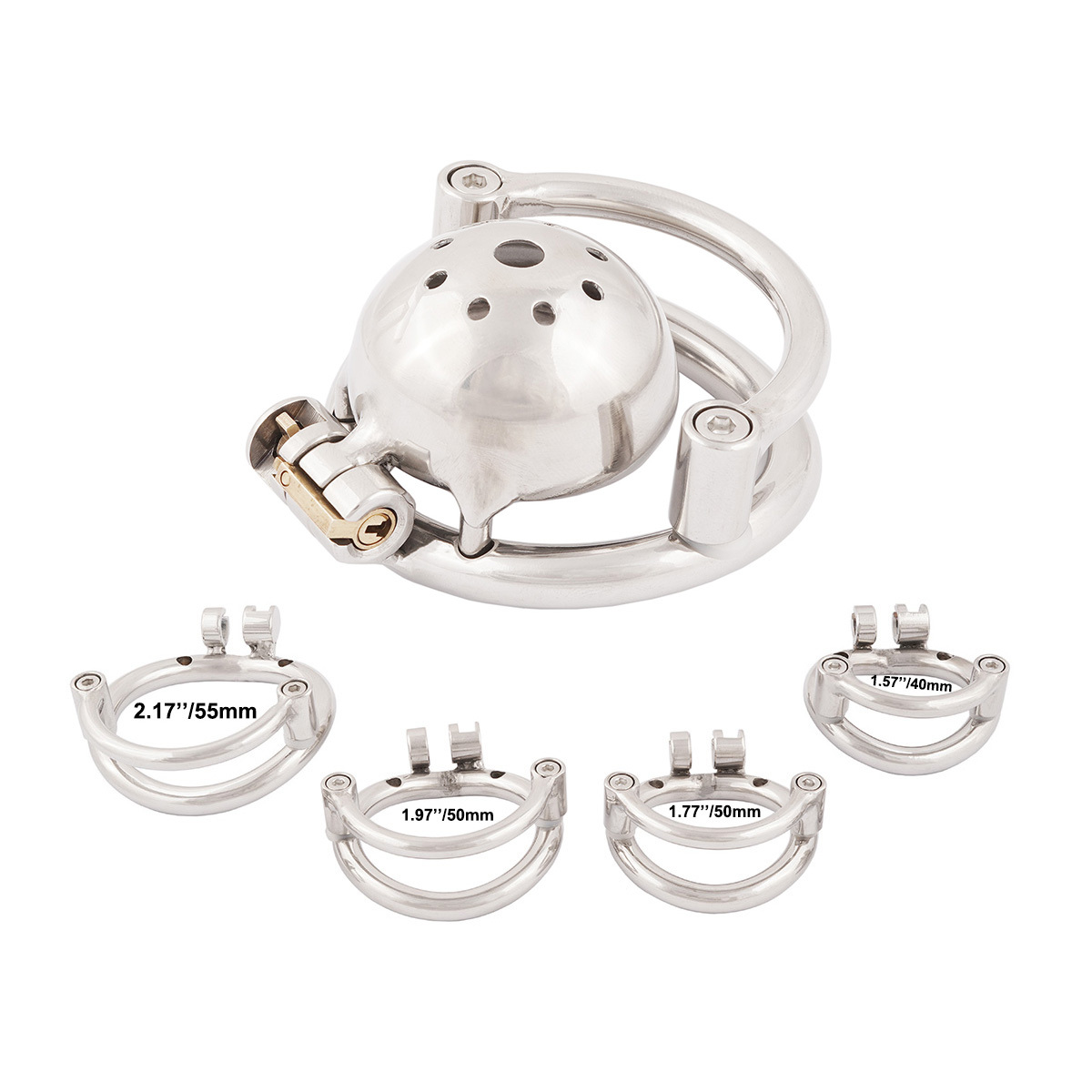 TERNENCE Men Short Chastity Device Cages Prevent Escape Design Closed Ring Cock Cage Adult Game Sex Toy