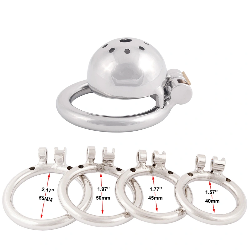 TERNENCE Super Small Male Chastity Cage Virginity Lock Cock Cage with Urethral Tube and Anti-Off Ring