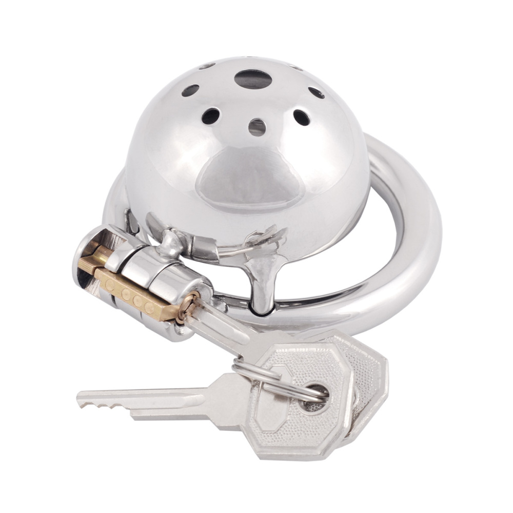 TERNENCE Metal Chastity Device Male Comfortable Virginity Lock Chastity Belt with Small Cage