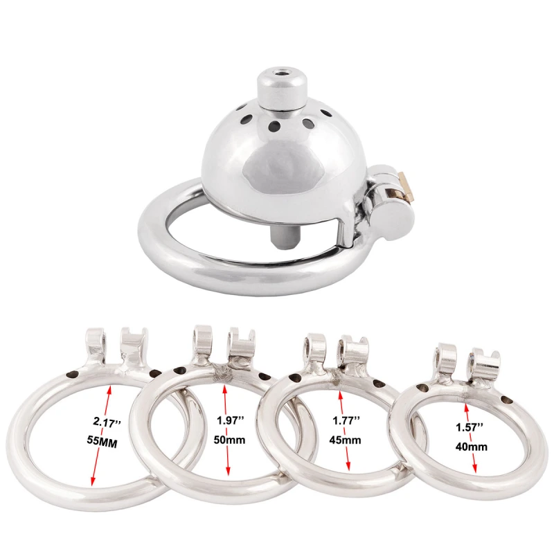 TERNENCE Stainless Steel Male Chastity Device Male Virginity Lock Cock Cage with Tube