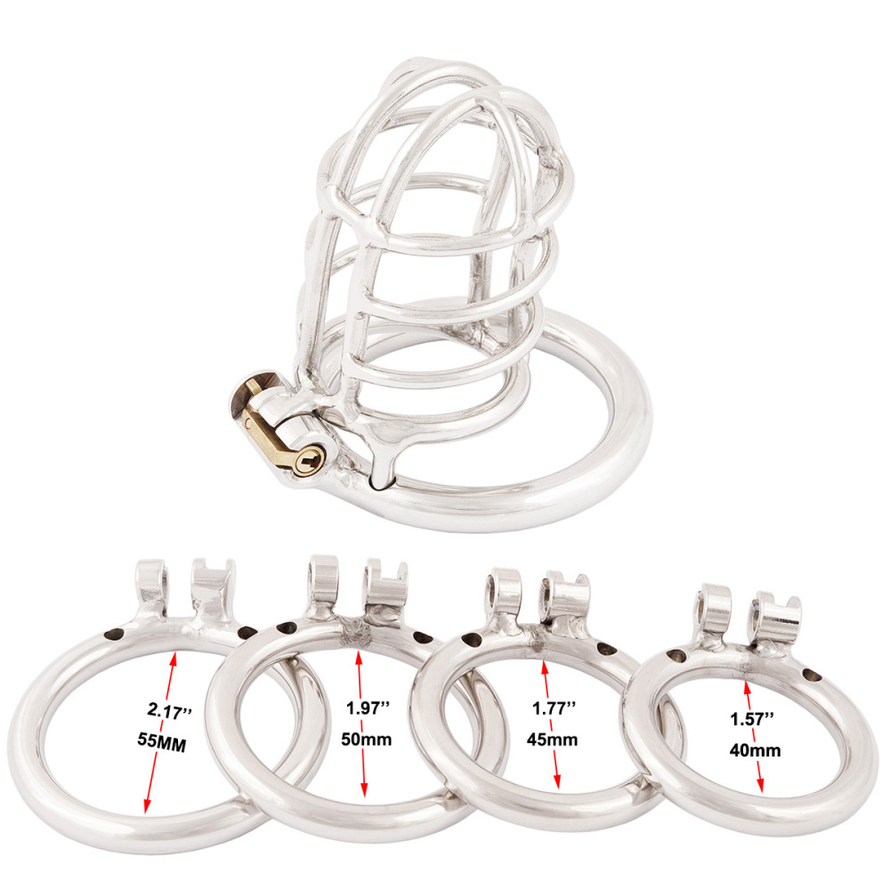 TERNENCE Metal Male Long Chastity Device 304 Steel Stainless Comfortable Closed Ring Cock Cage Adult Game Sex Toy