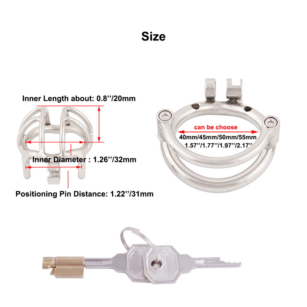 TERNENCE Men Short Small Chastity Device Prevent Escape Design Closed Ring Cock Cage Adult Game Sex Toy