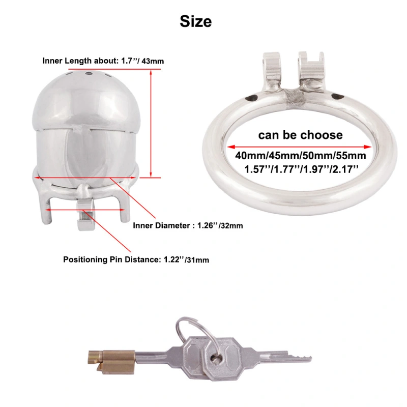TERNENCE Penis Ring Virginity Lock Stainless Steel Chastity Belt Adult Game Sex Toy