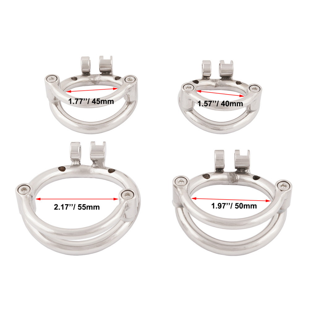 TERNENCE Male Chastity Cage Base Ring Prevent Escape Design Stainless Steel Chastity Device Closed Ring