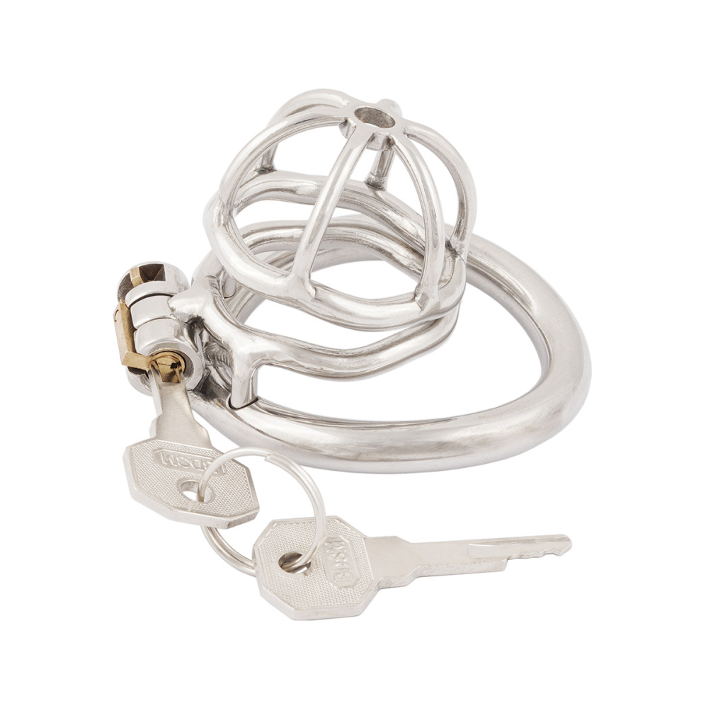 TERNENCE Male Chastity Device Stainless Steel Small Ergonomic Design Stealth Lock for Adults Solitary Extreme Confinement Cage