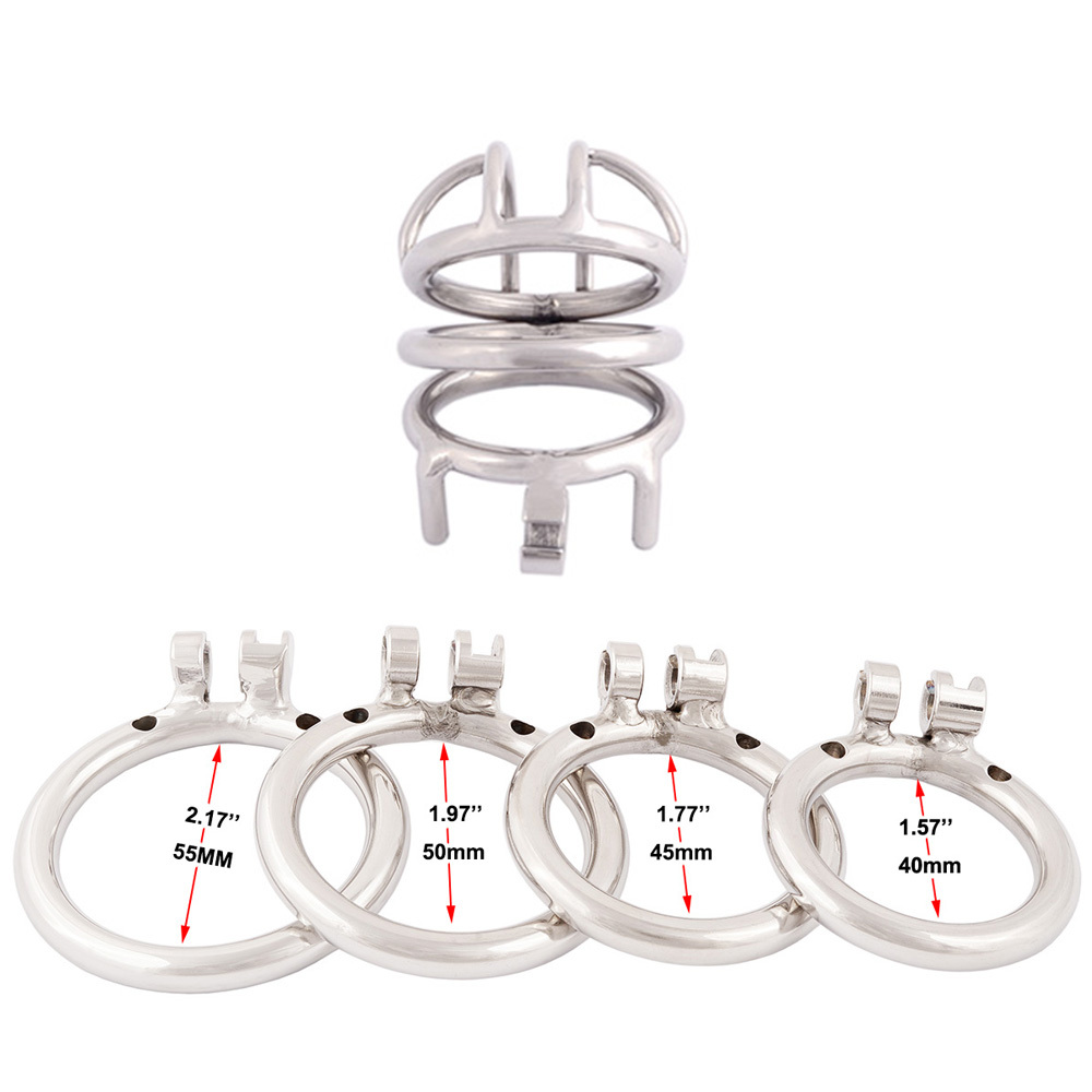 TERNENCE Male Chastity Cock Cage Adult Game Sex Toy with Anti-Off Ring