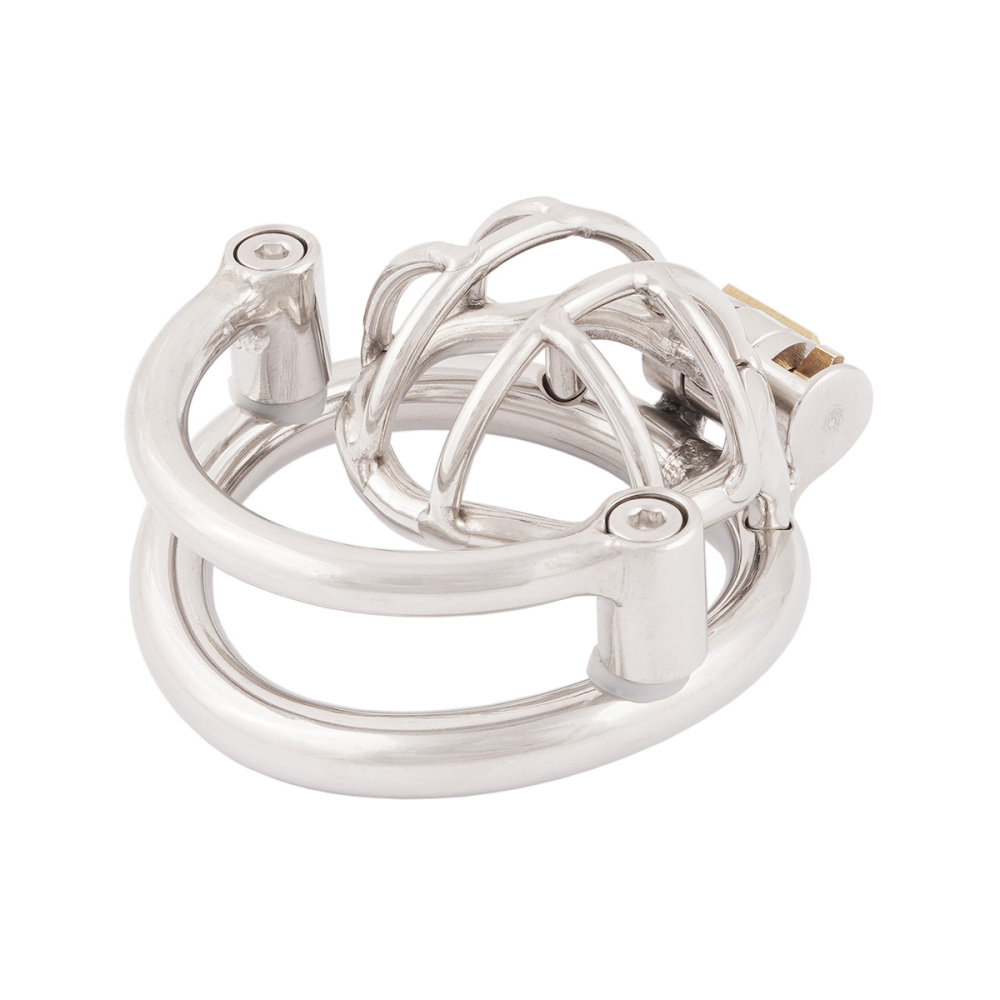 TERNENCE Men Short Small Chastity Device Prevent Escape Design Closed Ring Cock Cage Adult Game Sex Toy