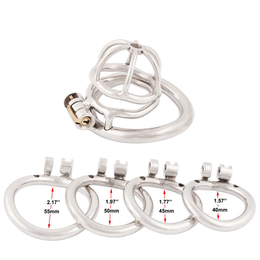 TERNENCE Male Chastity Device Stainless Steel Small Ergonomic Design Stealth Lock for Adults Solitary Extreme Confinement Cage