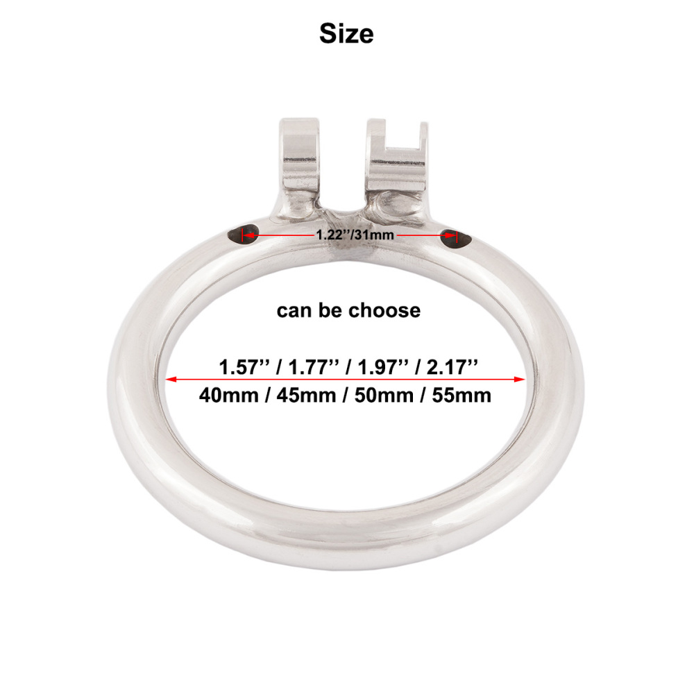 TERNENCE Metal Chastity Device Male Comfortable Virginity Lock Chastity Belt with Small Cage