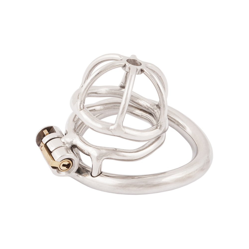 TERNENCE Male Chastity Device Stainless Steel Small Ergonomic Design Stealth Lock for Adults Solitary Extreme Confinement Cage