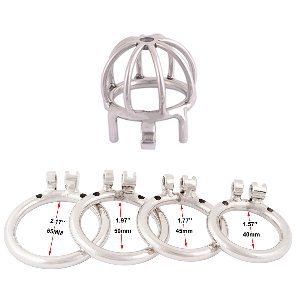 TERNENCE Metal Male Chastity Device Small 304 Steel Stainless Comfortable Cock Cage Adult Game Sex Toy