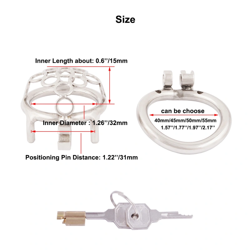 TERNENCE Mens Short Chastity Cages Prevent Escape Design Closed Ring Cock Cage Adult Game Sex Toy