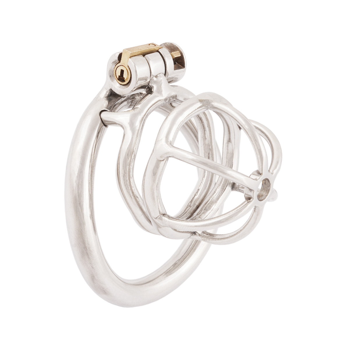 TERNENCE Male Chastity Device Stainless Steel Small Ergonomic Design Stealth Lock for Adults Solitary Extreme Confinement Cage