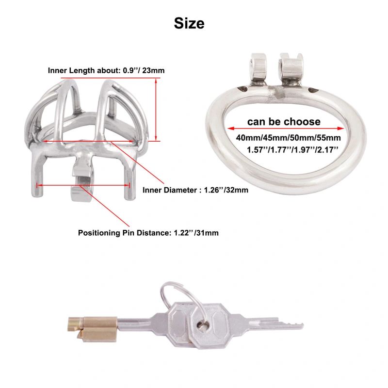 TERNENCE Stainless Steel Small Male Chastity Device Ergonomic Design Cock Cage