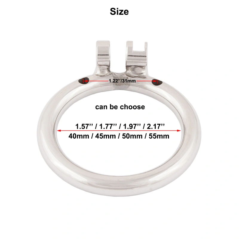 TERNENCE Metal Male Chastity Device Steel Stainless Cock Cage Sex Toy Ring with Tube