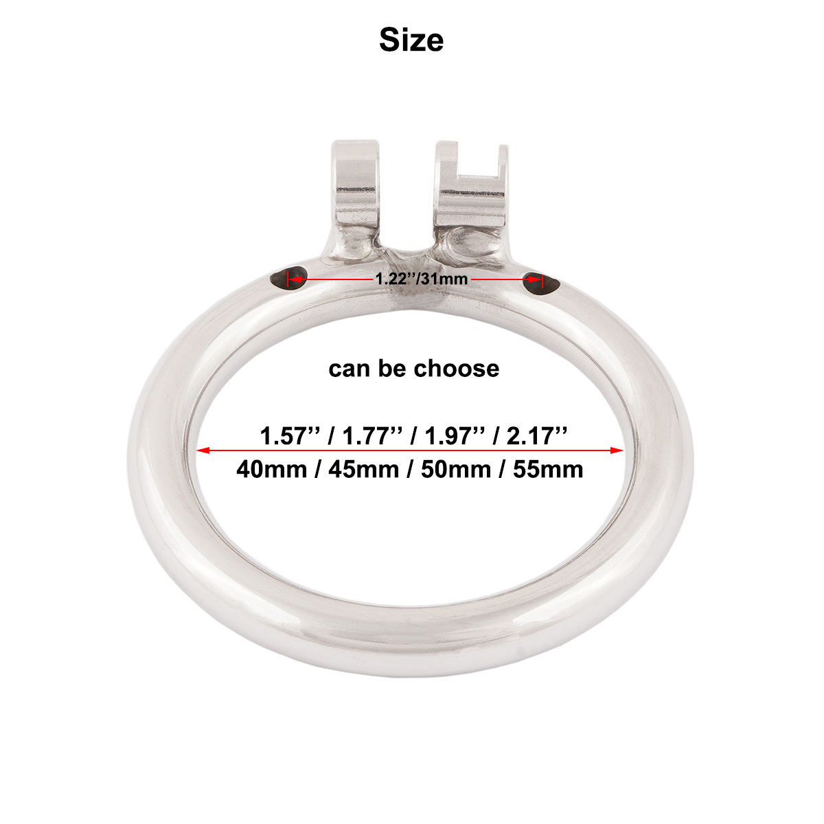 TERNENCE Metal Male Chastity Device Steel Stainless Cock Cage Sex Toy Ring with Tube