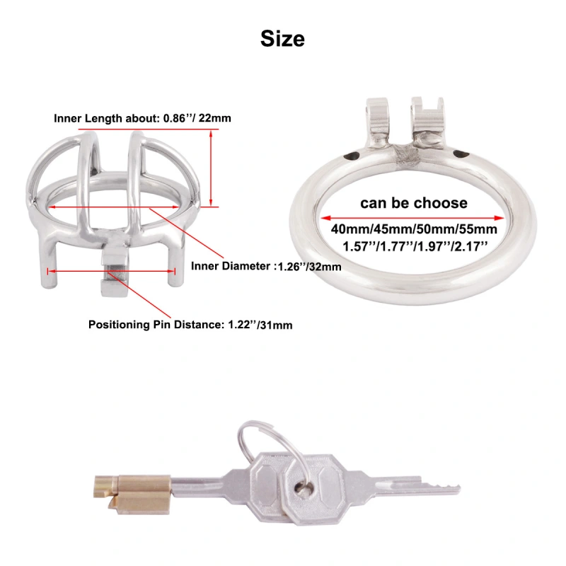 TERNENCE Men's Virginity Lock Belt Male Chastity Device Short Male Cock Cage for SM Penis Exercise Sex Toys