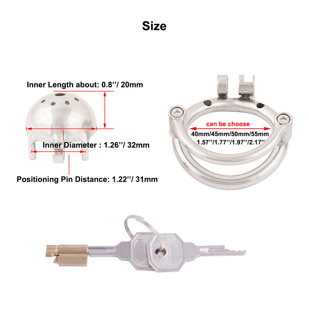 TERNENCE Men Short Chastity Device Cages Prevent Escape Design Closed Ring Cock Cage Adult Game Sex Toy