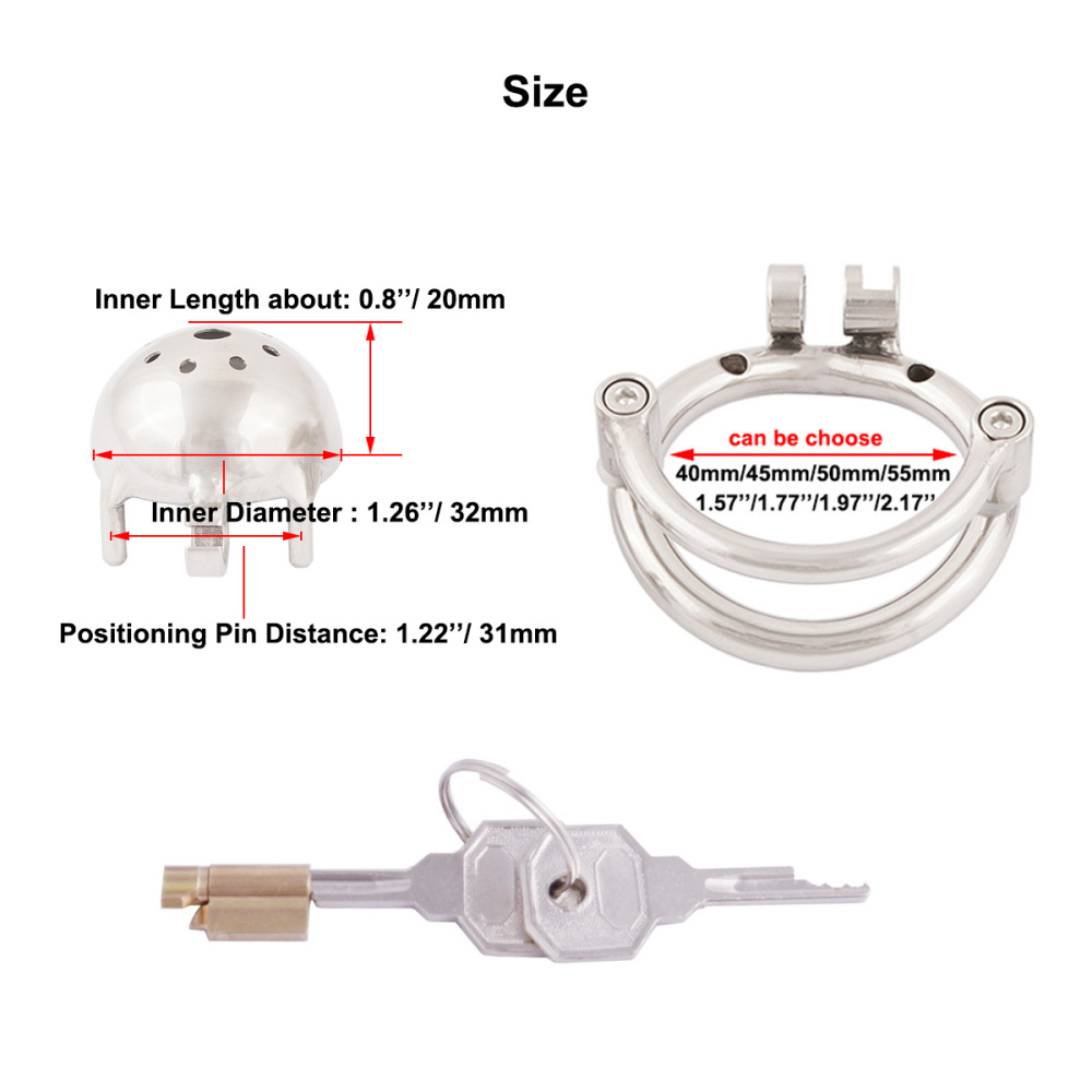 TERNENCE Men Short Chastity Device Cages Prevent Escape Design Closed Ring Cock Cage Adult Game Sex Toy