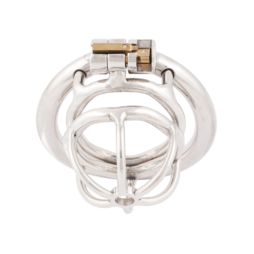 TERNENCE Male Chastity Device Stainless Steel Small Ergonomic Design Stealth Lock for Adults Solitary Extreme Confinement Cage