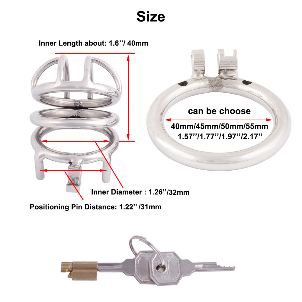 TERNENCE Medical Grade Stainless Chastity Device Male Cock Cage Adult Game Sex Toy