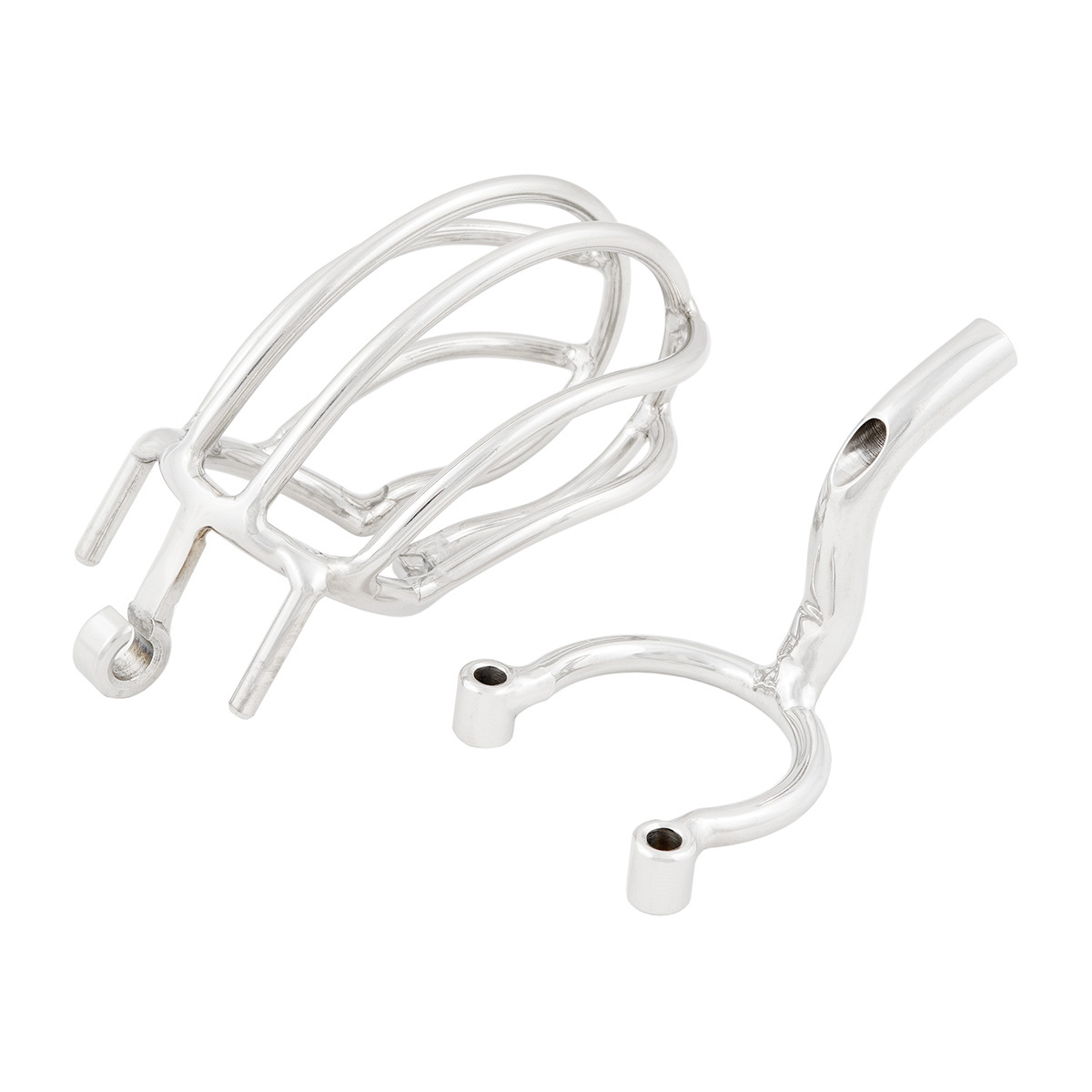 TERNENCE Male Chastity Device Cage with Removable PA Puncture Catheters Chastity Belt Cock Cage (only cages do not include rings and locks)