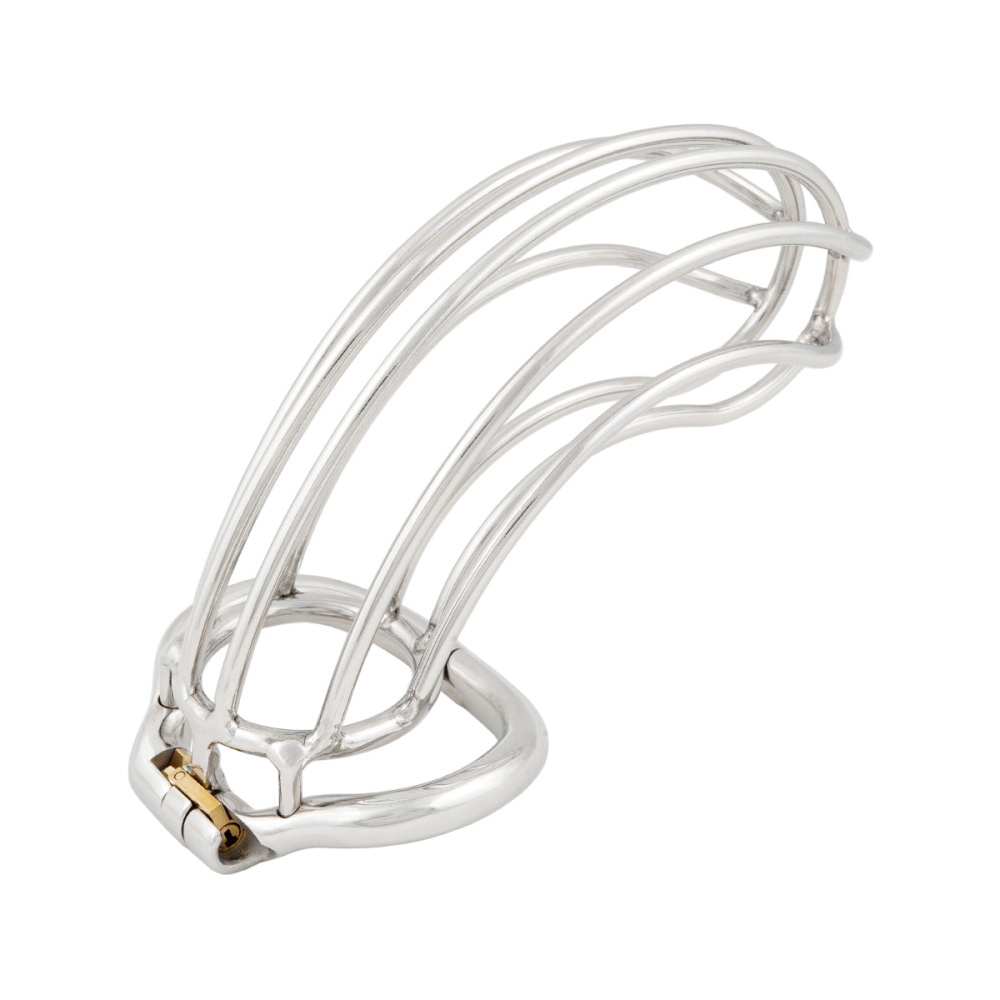 TERNENCE Chastity Device Male Cage Inside Length 5’’ Stainless Steel Long Section Men Chastity Lock (only cages do not include rings and locks)